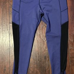 POPFLEX Blue and Black Leggings size 10