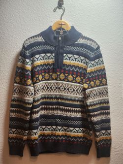 L.L. Bean Mens Quarter-Zip Sweater-L