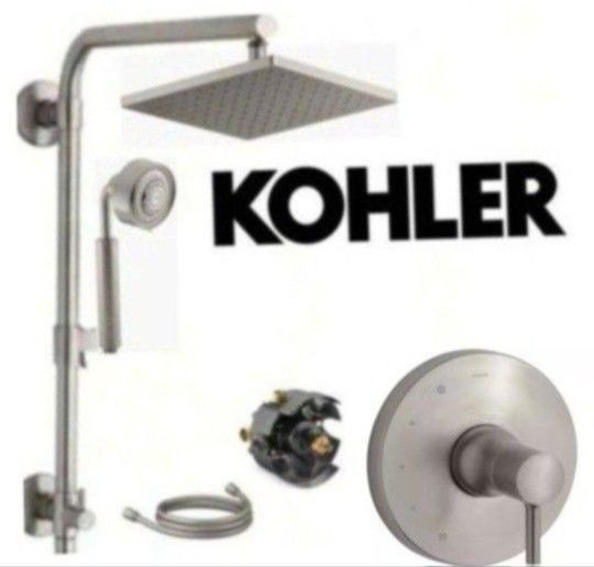 Kohler Hydrorail Shower Spa System With 10" Rain Can, Hand Shower, And Toobi Handle In Brushed Nickel (Valve Included)
