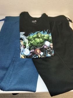 Brand new two pair of boys sweatpants and one t-shirt $9