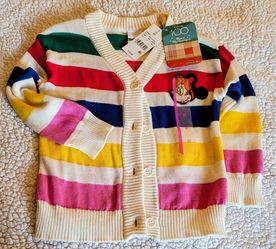 Toddler Girl's Disney Minnie Mouse Cardigan Sweater Size 4T