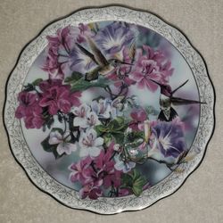 "Morning Glory" by Janene Grende Hummingbird Decorative Accent Plate
