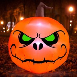 4 Ft Halloween Blow up Inflatable Pumpkin Decoration-Lighted Inflatables Home Yard Garden Indoor Outdoor Party Props