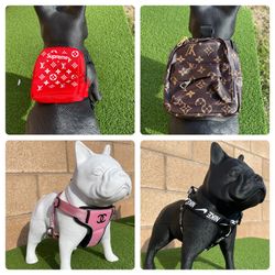 Dog Designer Harness Sets W/ Leash & Collars