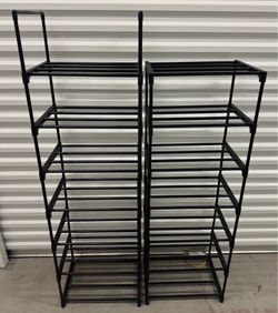 2-Used Plastic Shoe Organizer Racks