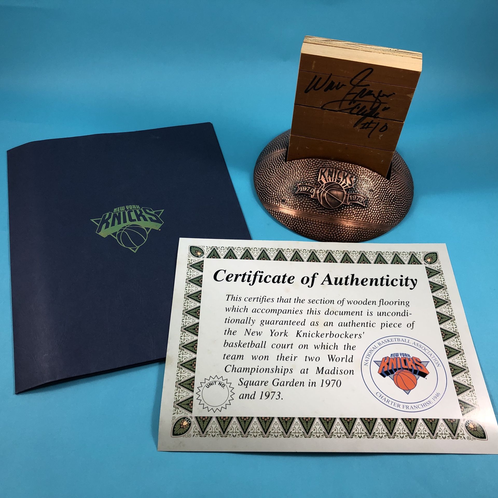 Walt Clyde Frazier autographed NY Knicks memorabilia