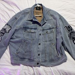 DARC SPORT DENIM JACKET WITH PATCHES