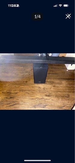 Samsung sound bar wireless sub remote powered by Harmon Karmon  incredible surround effect great base asking 180 don’t need has Bluetooth