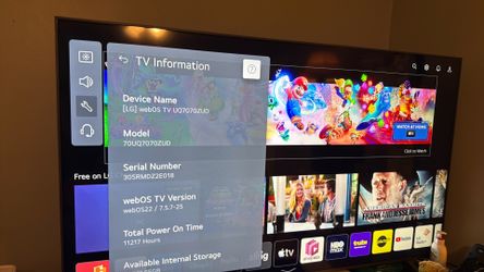 Used 4k 70 inch 60hz LG television