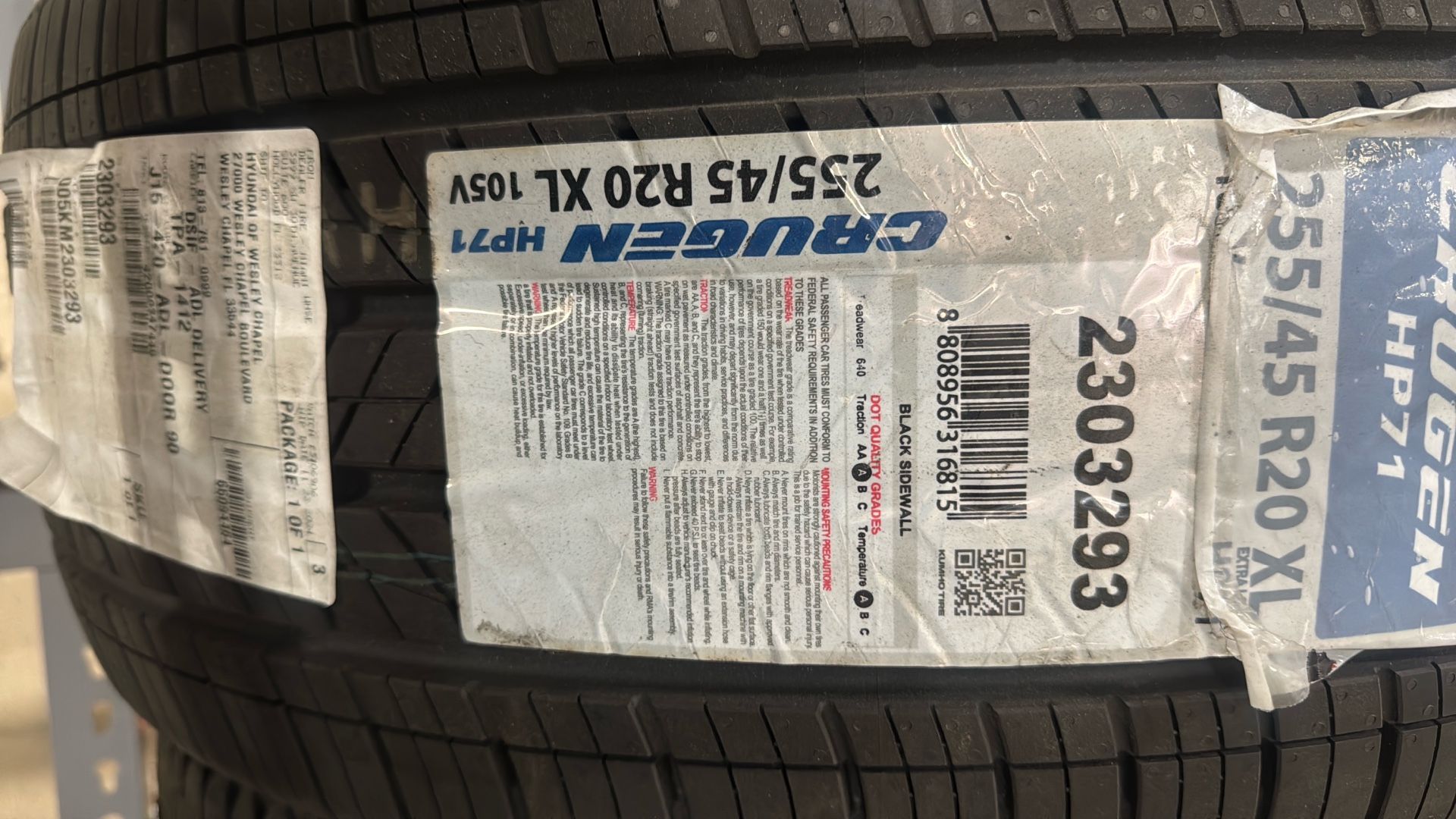 New 225/45r20 Tire