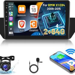 [2G+64G] Car Radio for BMW X1 E84 (2009-2015), 10 inch Touch Screen Android 13 Car Play Stereo, Carplay/Android Auto/EQ Audio/SWC/Bluetooth + 
