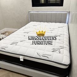 New Queen Bed Frame With Matress 