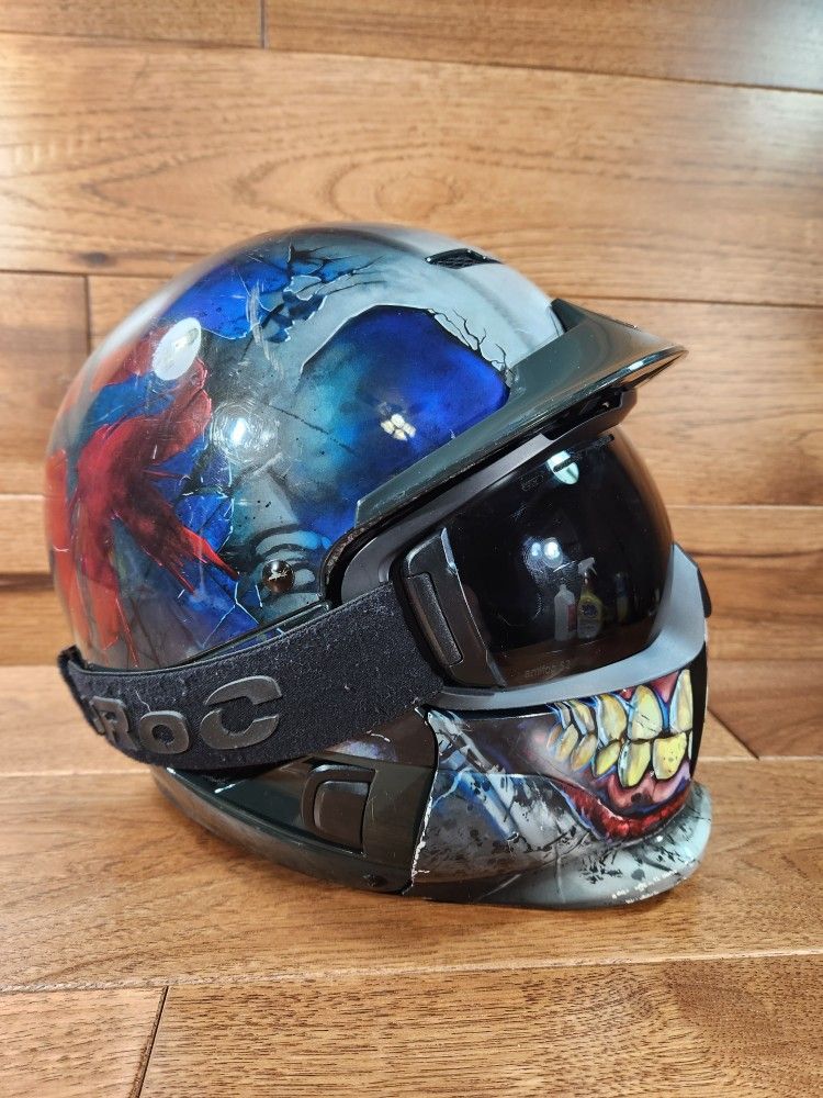 Ruroc RG1-DX Snowboarding Ski Helmet w/Onyx Goggles Youth Large, Adult Small