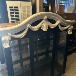 Matte Black China Cabinet
