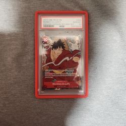 One Piece Luffy 1st Edition Anniversary Set Tcg Psa 10