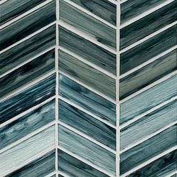 Glass Ombre' Chevron 10.24" X 11.34" Glass Mosaic ($14.20 a pc)