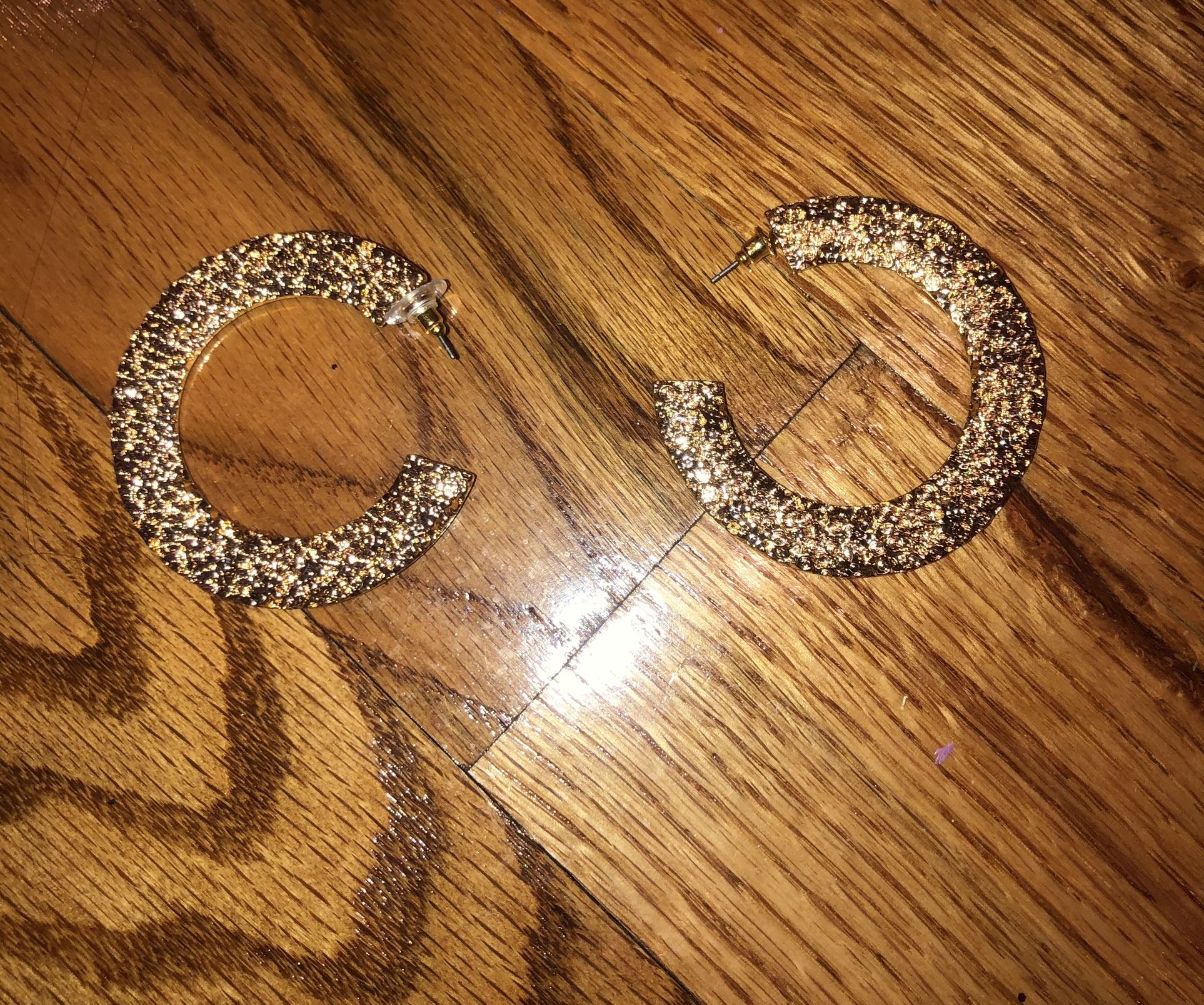 Gold hoop earrings