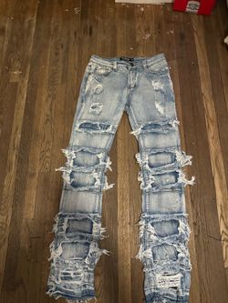 Flared stacked jeans
