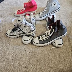 Converse Size 8 Women's Shoes--4 Pair