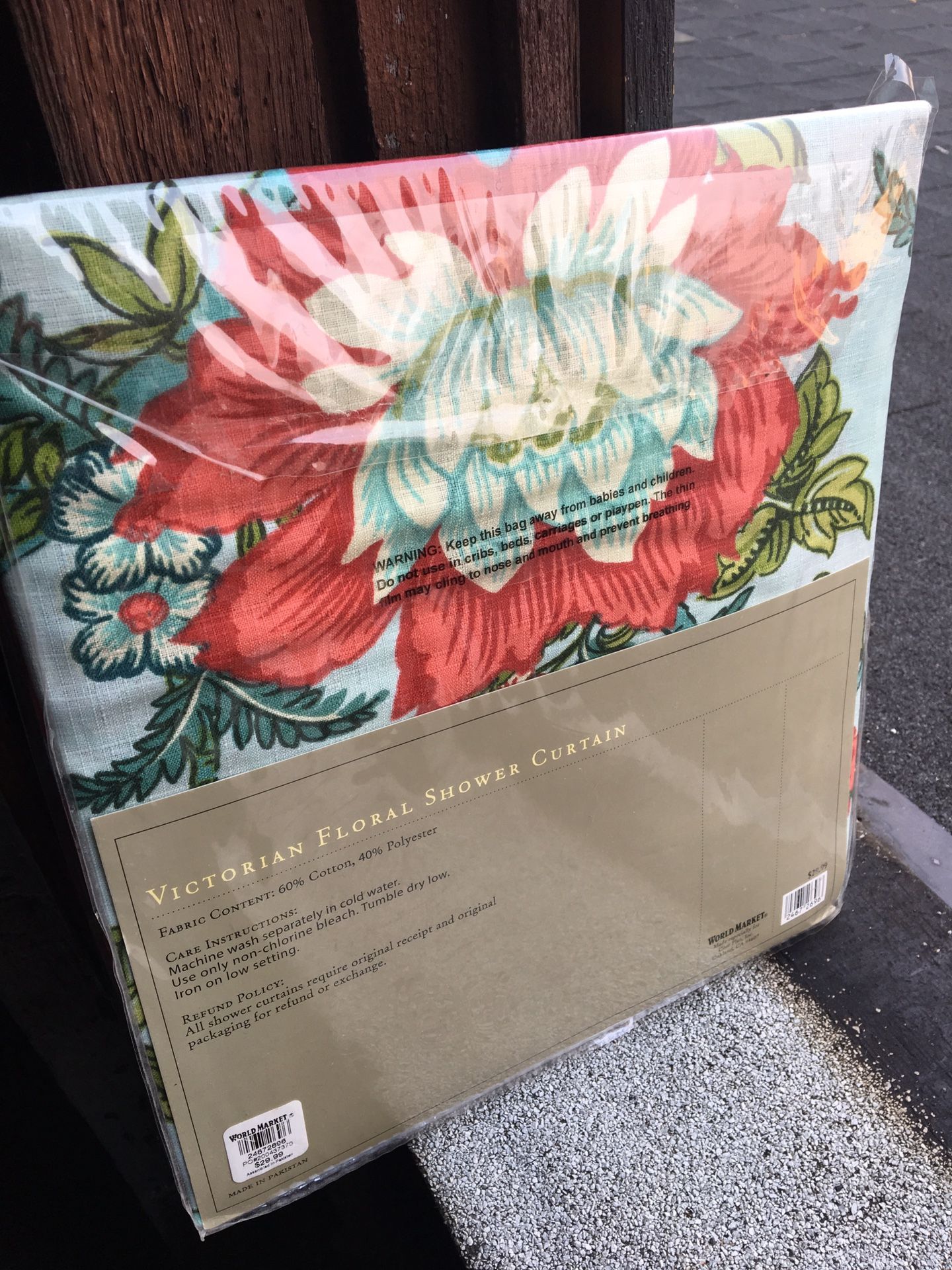 Brand New World Market Floral Shower Curtain