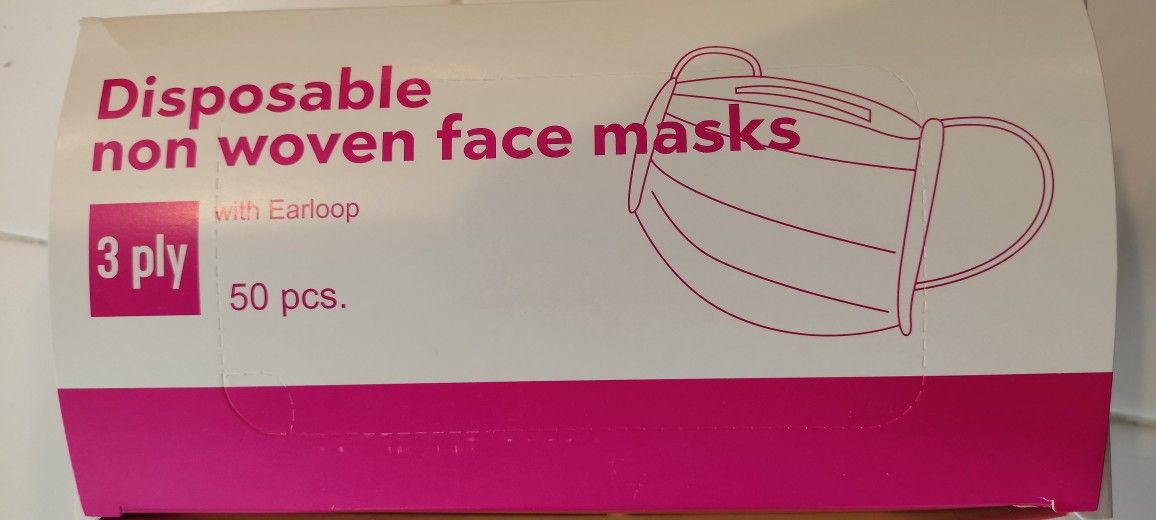 2000 PCS Bulk Blue Face Masks (40 Packs, 50pcs/Pack), Non Woven Thick 3-Layers Breathable Facial Masks, Mouth and Nose Cover, Softball Inner Lining
