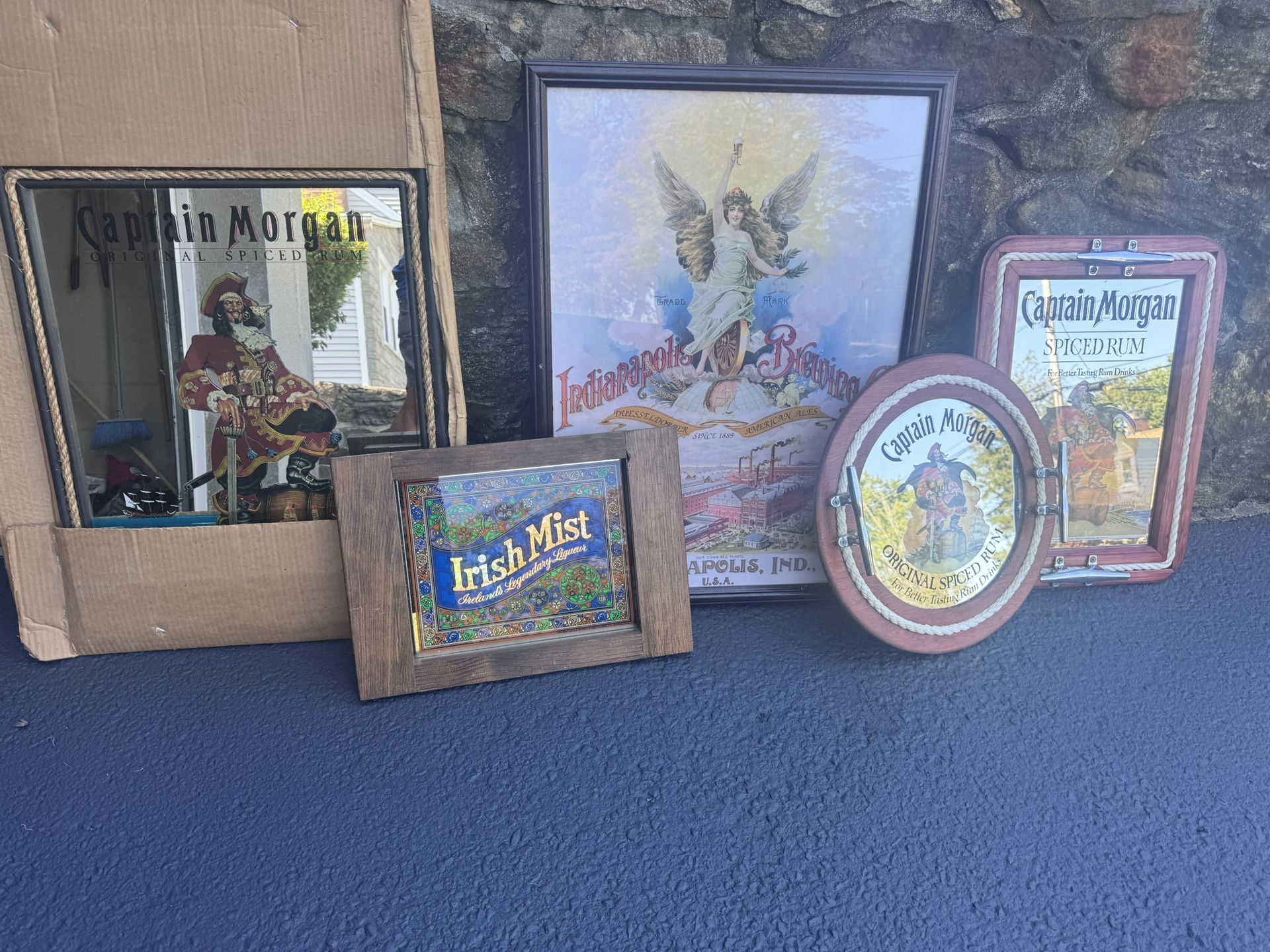 Large Collection Of Vintage Bar Mirrors