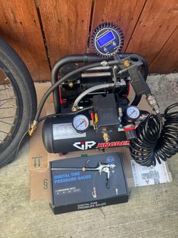 New Air Compressor Very Quiet And Air Nozzle/ tire gauge.
