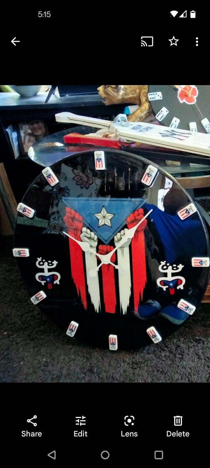 Puerto Rican Wood Clock
