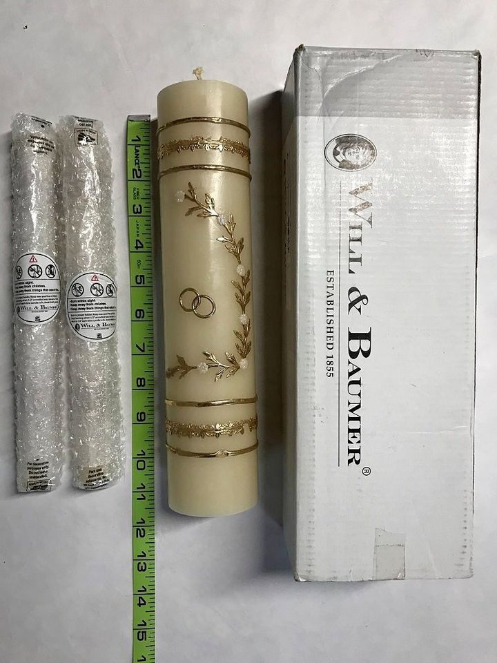 Wedding Unity Candle Set {1798}.[Parma]
