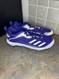 Adidas Icon 6 Bounce Metal Men’s Baseball Cleats “Purple/White” sz.13.5M