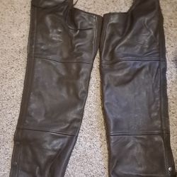 Men's Leather Chaps and Gloves