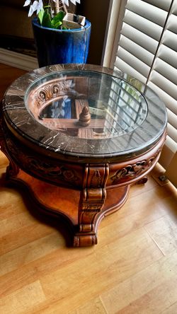 Coffee Table Set - Stone and Wood
