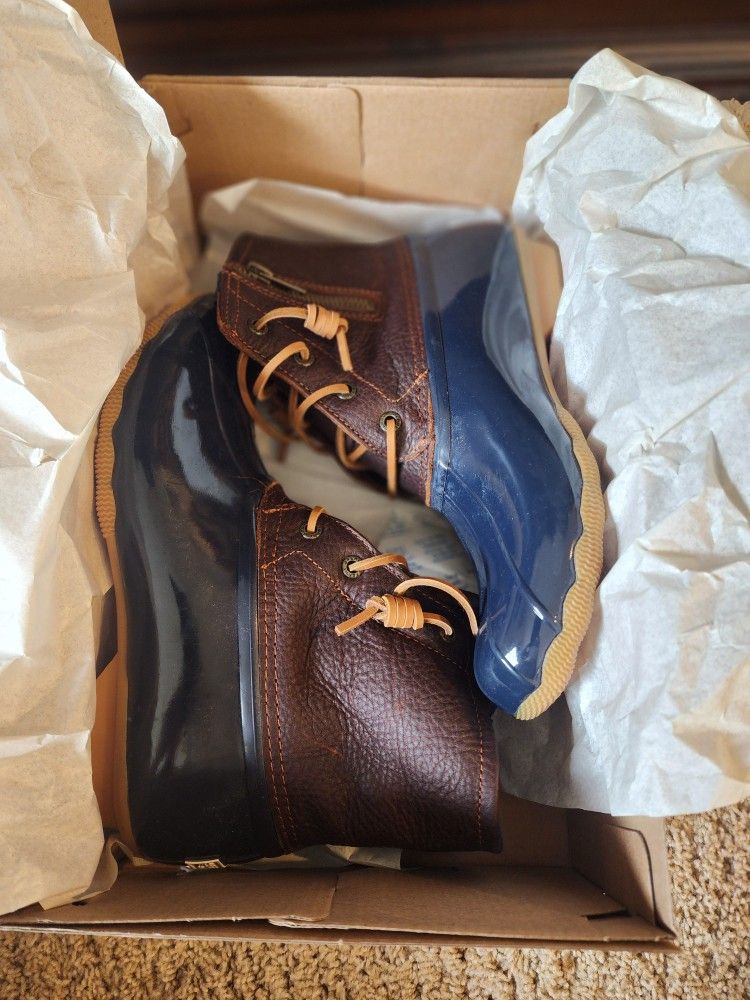 New Women Sperry Rainboots Fleece Lined 8.5