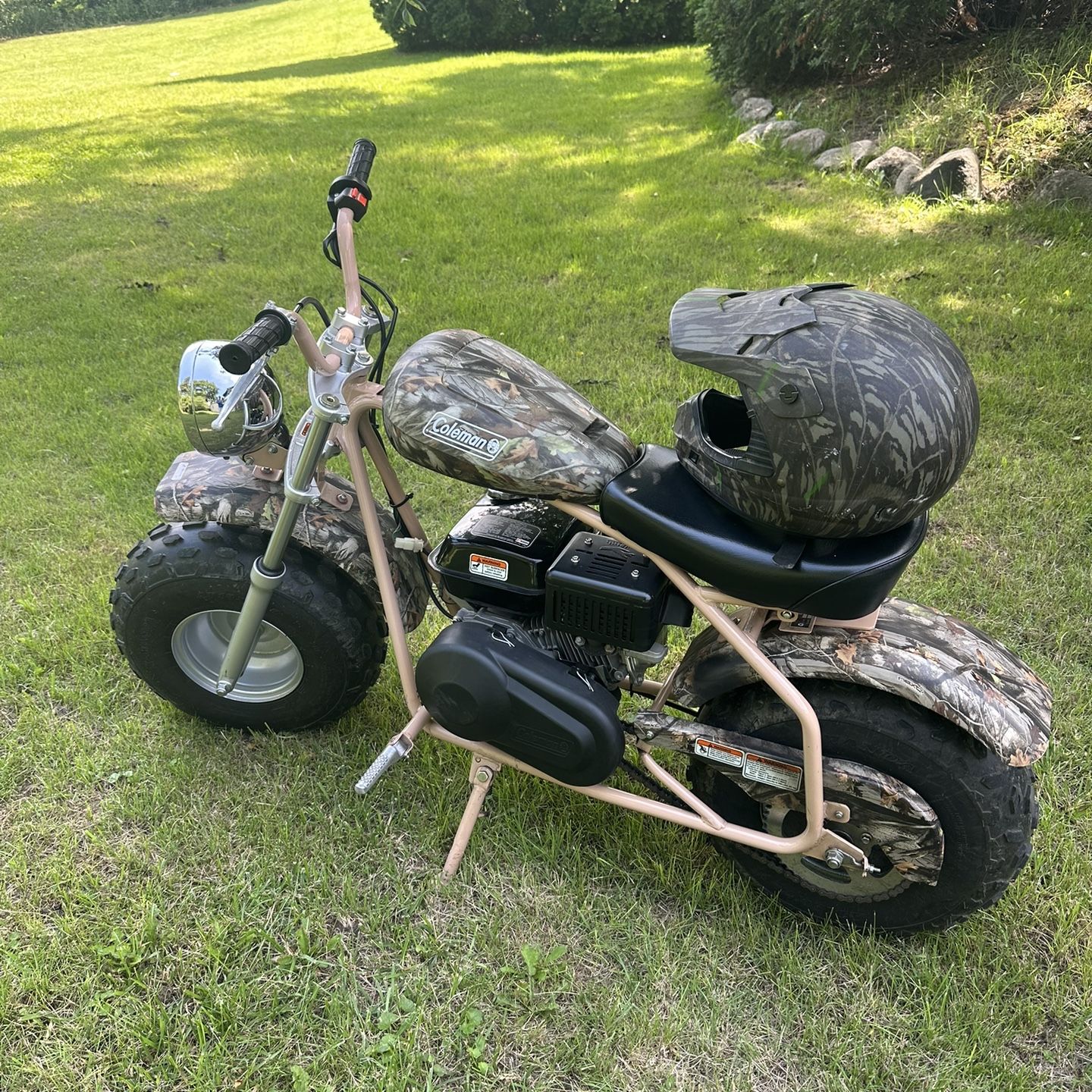 Coleman Powersports 200cc Gas Powered Camo Ride On Mini Bike for Sale in Flint MI OfferUp