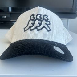 🧢 Cream Corduroy Retro Windbreaker Hat – $25 OBO
