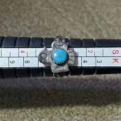 Child Turquoise And Silver Ring