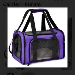 Purple Pet Carrier 