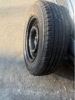 1 Rim (5x120mm) with tire 205/70R15 -$25