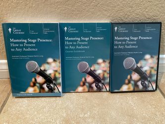 The Great Courses: Mastering Stage Presence – Public Speaking Course Guidebook, Transcript Book & DVDs