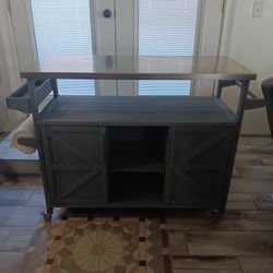 Farm House Bar Cabinet Cart