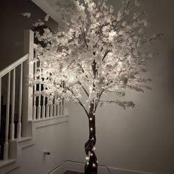 ✨10FT Realistic Artificial White Cherry Blossom Tree With Lights & Remote