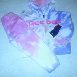 Reebok Girls Hooded 2pc Jogger Set - 2T 