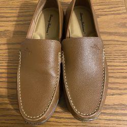 Brand New Men’s Tommy Bahama Tan Leather Orion Venetian Driving Loafers Size 8