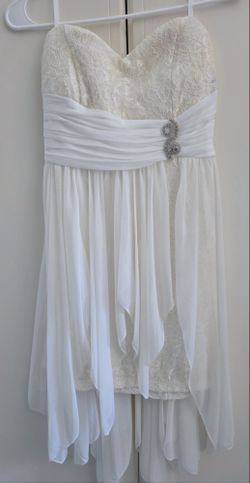 Sequin Hearts White Lace Dress with Jeweled Waist - Size 5 - PRISTINE CONDITION (Worn Once)