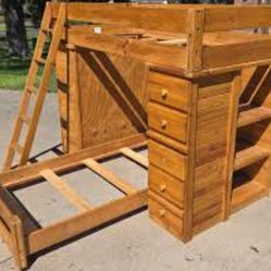 Wooden Bunk bed Set 