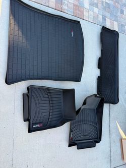 WeatherTech Black Floor Mat Set TeslaY