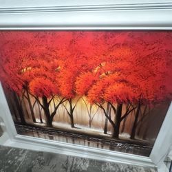 Hand Drawn Painting With Frame
