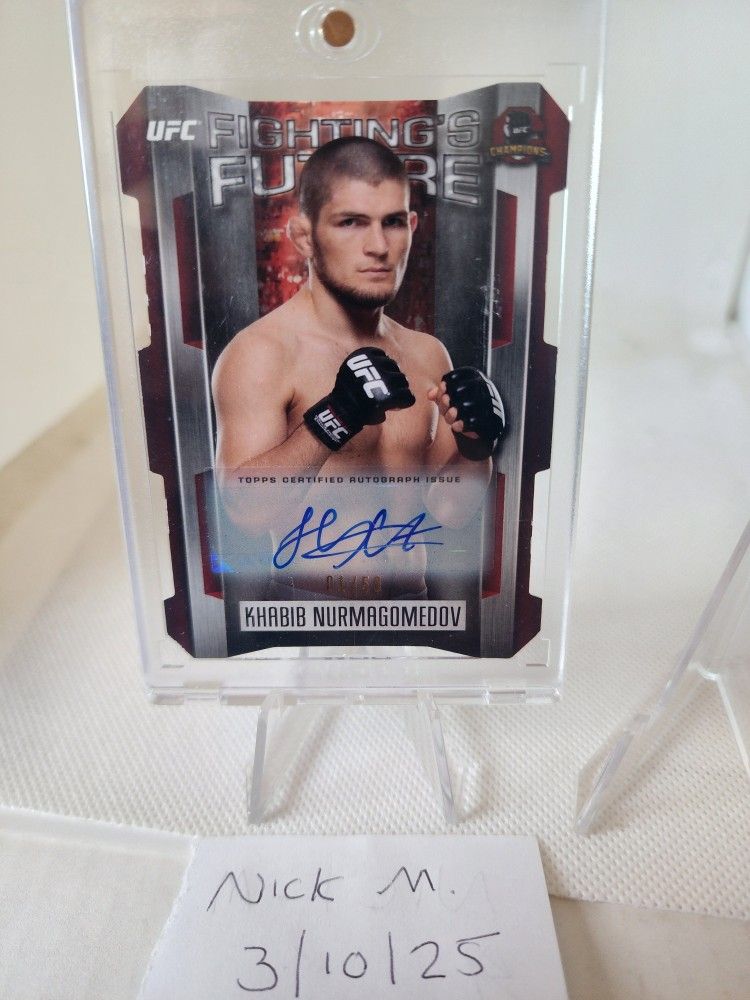 Khabib Nurmagomedov Fightings Future Autograph PRICE DROP