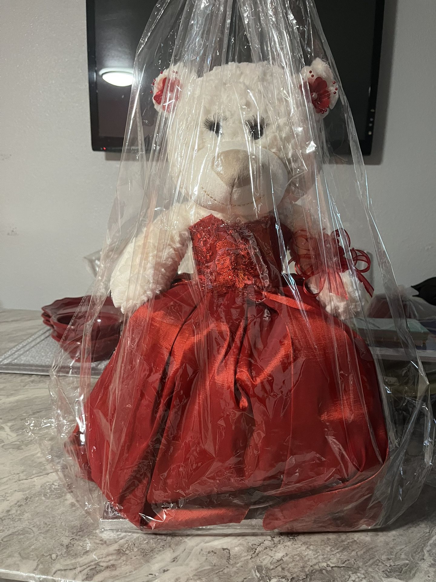 Red Quinceañera Bear