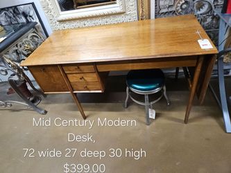 Mid Century Modern Wood Desk We are located at 2811 East Bell road. Another Time Around Furniture.